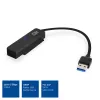 ACT USB-sovitinkaapeli 2,5 tuuman SATA HDD/SSD AC1510 0,15 m musta
