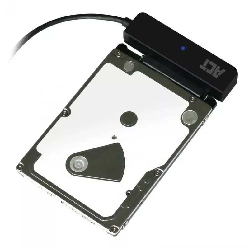 ACT USB-sovitinkaapeli 2,5 tuuman SATA HDD/SSD AC1510 0,15 m musta