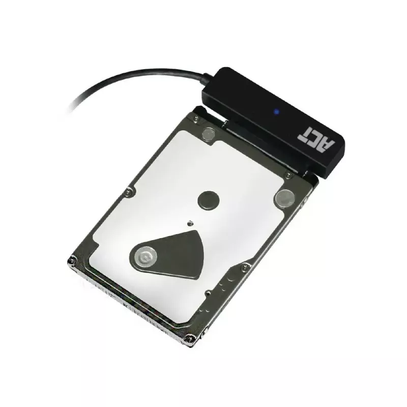 ACT USB-C-sovitinkaapeli 2,5 tuuman SATA-kiintolevylle/SSD:lle AC1525 0,15 m musta