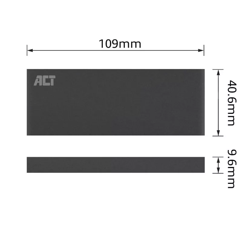 SSD-kotelo ACT M.2 USB 3.2 Gen1 musta 5 Gbit/s