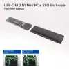 SSD-kotelo ACT AC1615 USB-C M.2 NVMe PCIe 10 Gbit/s musta