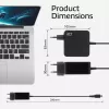 ACT USB-C kannettavan tietokoneen virtalähde 65W Power-Delivery-profiileilla, 2 metriä