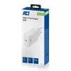 ACT kompakti USB-C-lataussovitin 20W pikalataus sisäkäyttö yleismalli valkoinen