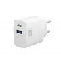 ACT USB-C & USB-A laturi 20 W Power Delivery PPS, Quick Charge, GaNFast