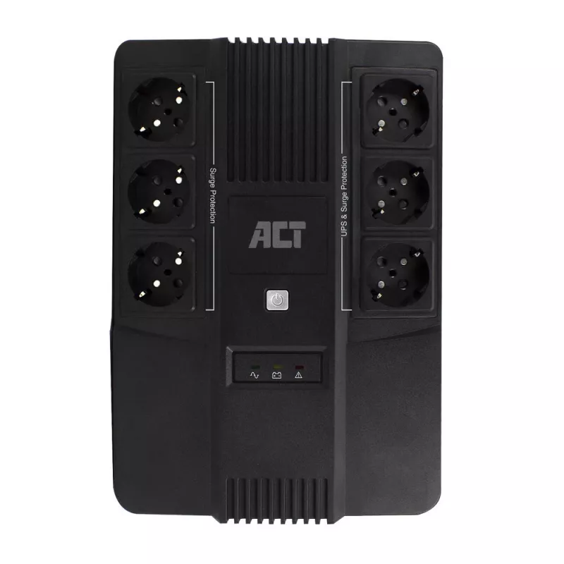 ACT Line Interactive UPS 600 VA - suojakosketinpistorasioilla