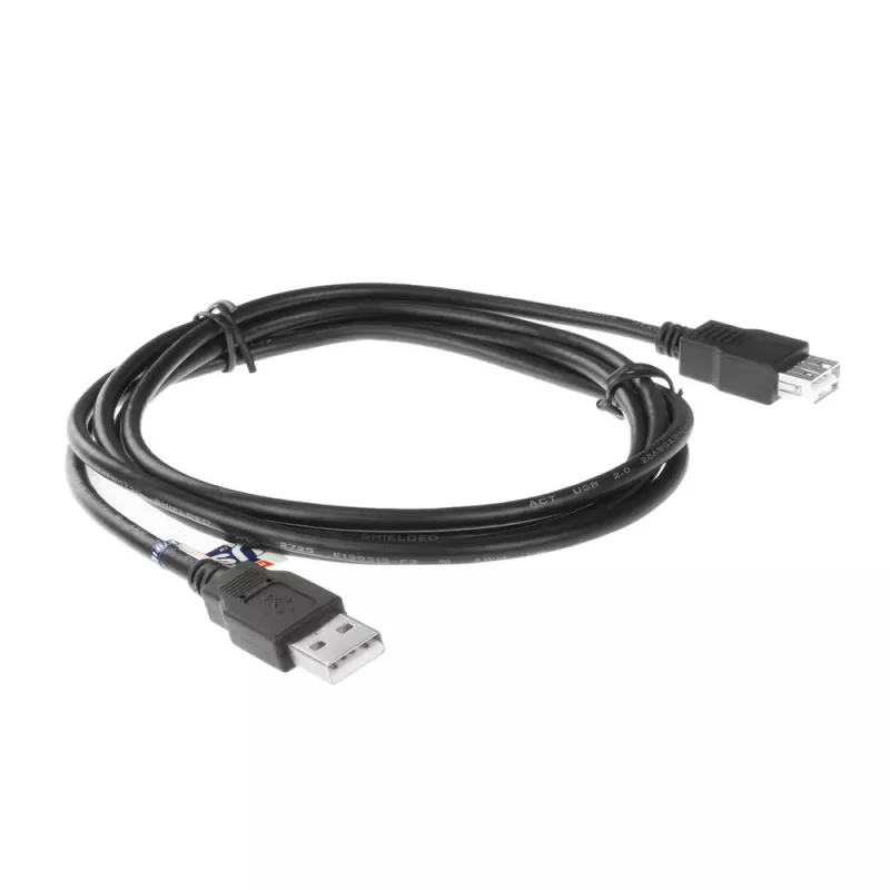 ACT USB 2.0 jatkokaapeli A uros - A naaras 1,8 metriä, vetoketjupussi