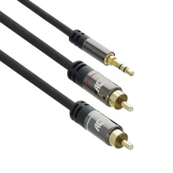 Audiokaapeli ACT AC3605 1,5 m 3,5 mm - 2 x RCA musta