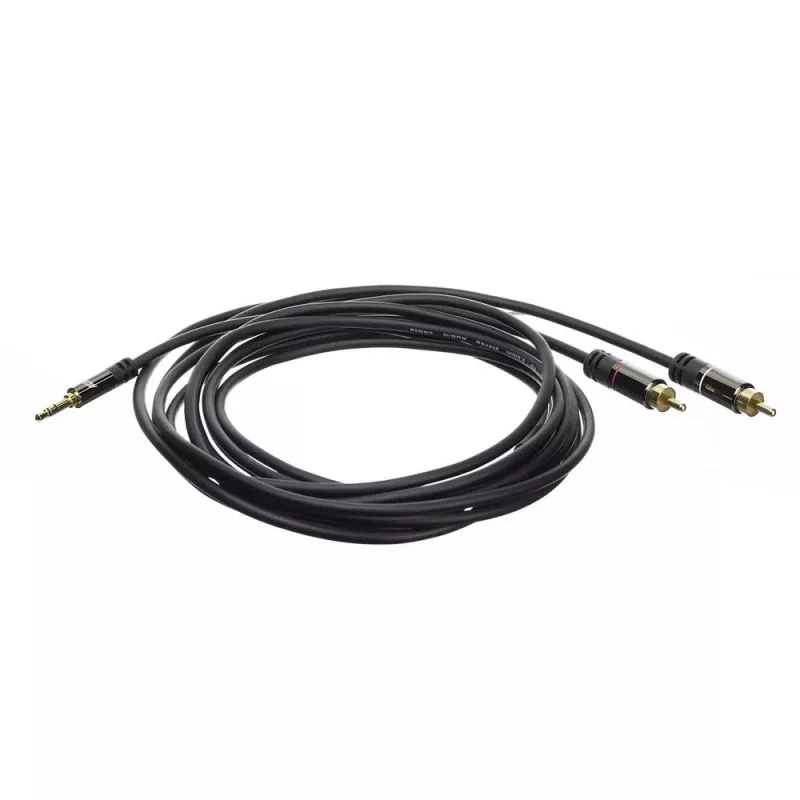 Audiokaapeli ACT AC3605 1,5 m 3,5 mm - 2 x RCA musta