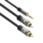ACT 5 metriä laadukas audiokaapeli 1x 3,5 mm kuulokeplugi – 2x RCA-plugi