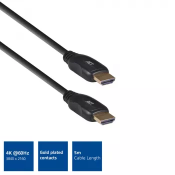ACT 5 metrin HDMI Ultra High Speed -videokaapeli v2.0 HDMI-A uros - HDMI-A uros