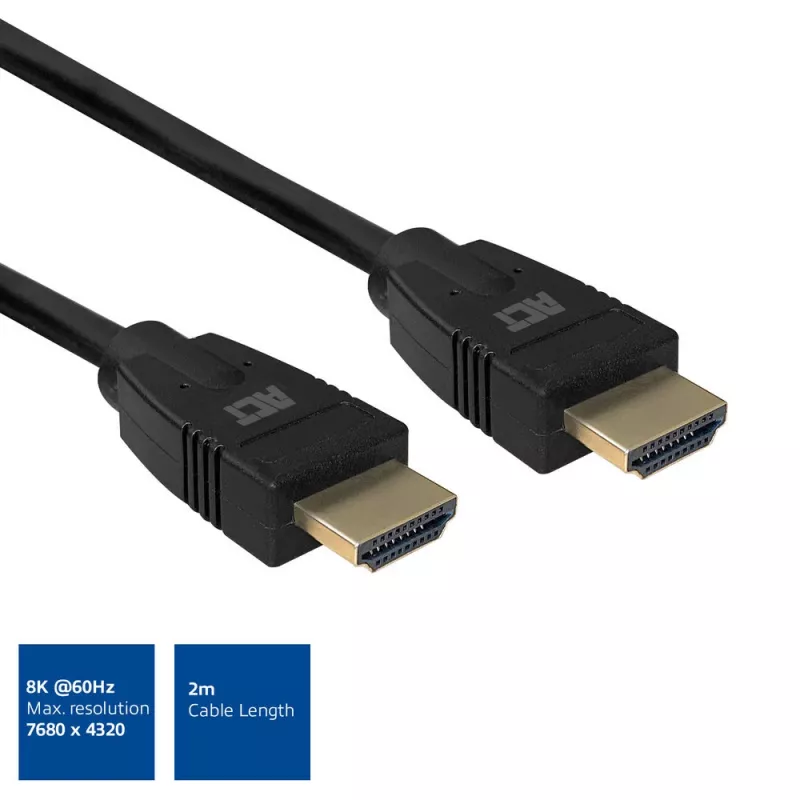 ACT 2 metrin HDMI 8K Ultra High Speed -kaapeli v2.1 HDMI-A uros - HDMI-A uros