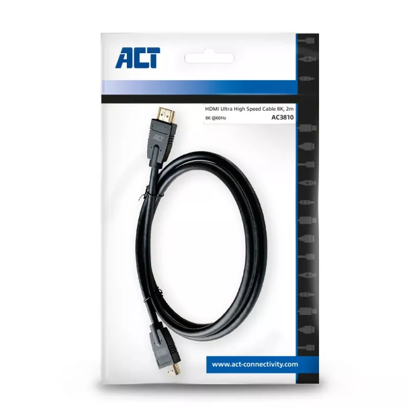 ACT 2 metrin HDMI 8K Ultra High Speed -kaapeli v2.1 HDMI-A uros - HDMI-A uros
