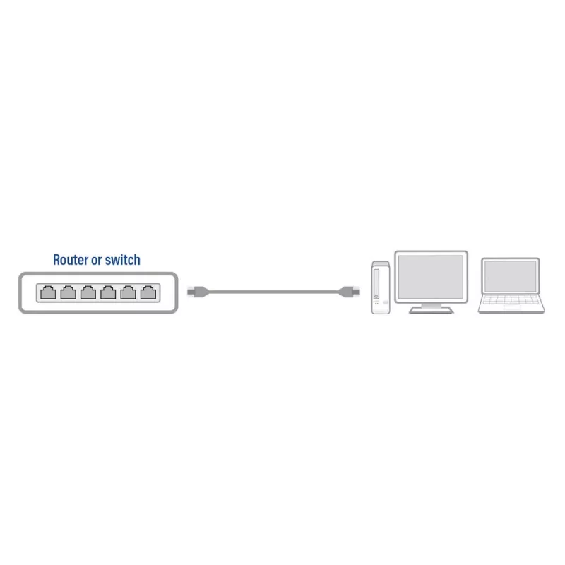 ACT musta 15,0 metrin U/UTP CAT6 -verkkokaapeli RJ45-liittimillä