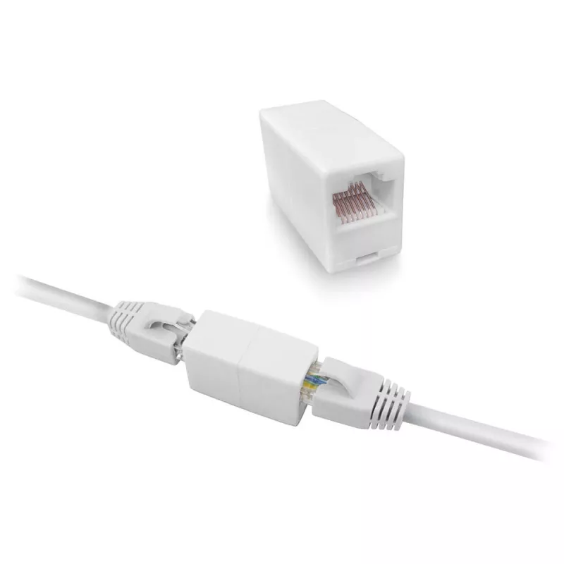 Modulaarinen RJ-45-liitinyhdistin ACT AC4105 valkoinen liitäntä 1 RJ-45 liitäntä 2 RJ-45