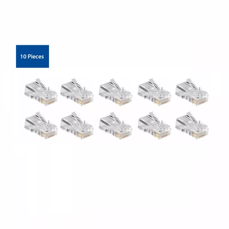 ACT modulaarinen CAT5E RJ-45 -liitin ACT AC4110 uros hopea läpinäkyvä 10 kpl