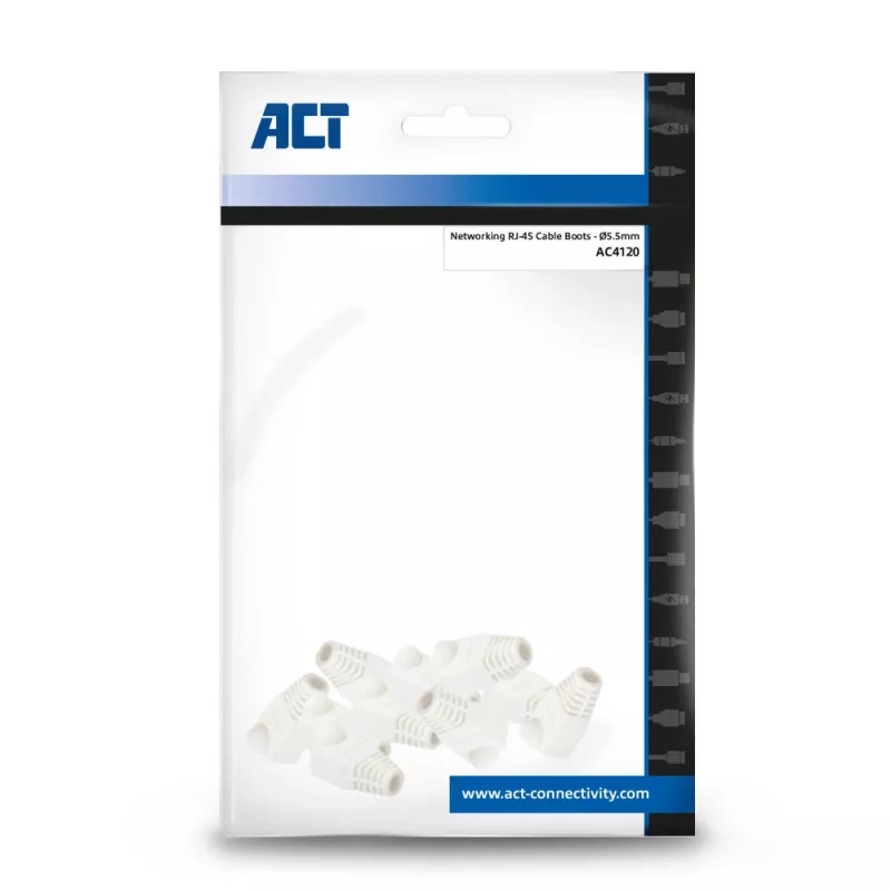 ACT UTP kaapelihelmet, RJ45, kaapelihelmi, harmaa, RJ45, 10 kpl
