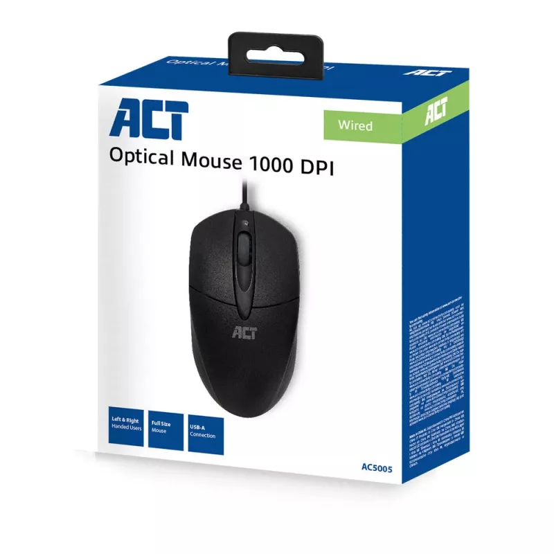 ACT langallinen optinen hiiri 1000 DPI, USB