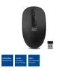ACT langaton hiiri 1200 DPI, molempikätinen, RF langaton, 1200 DPI, musta