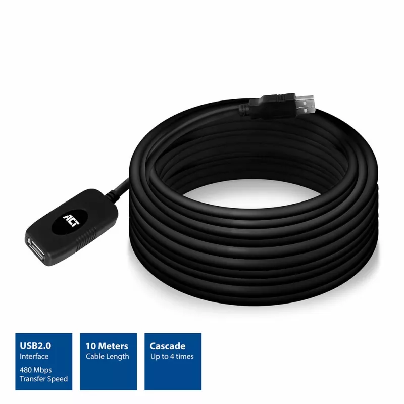 USB 2.0 -vahvistin ACT AC6010 10 metriä