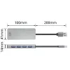 USB-keskitin ACT AC6121 Type-A 5000 Mbit/s alumiini