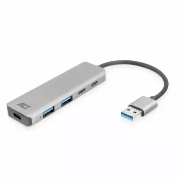 USB-keskitin ACT AC6125 3.2 Gen 1 Type-A 5000 Mbit/s harmaa