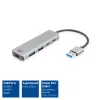 USB-keskitin ACT AC6125 3.2 Gen 1 Type-A 5000 Mbit/s harmaa