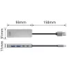 USB-keskitin ACT AC6125 3.2 Gen 1 Type-A 5000 Mbit/s harmaa