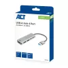 USB-keskitin ACT AC6125 3.2 Gen 1 Type-A 5000 Mbit/s harmaa