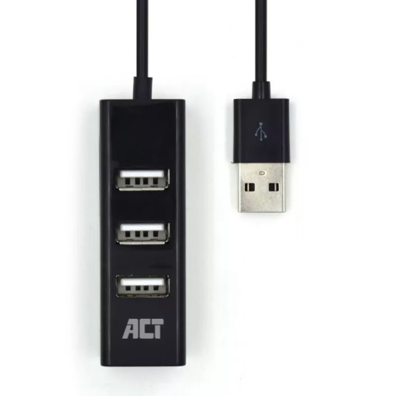 USB-keskitin ACT AC6205 2.0 480 Mbit/s musta 0,12 m