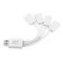 ACT USB-keskitin 4 porttia USB-A joustava USB 3.2 Gen 1 valkoinen 480 Mbit/s