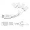 ACT USB-keskitin 4 porttia USB-A joustava USB 3.2 Gen 1 valkoinen 480 Mbit/s