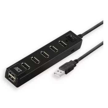 USB-keskitin ACT AC6215 480 Mbit/s musta