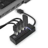 ACT AC6300 USB 3.2 Gen 1 -keskitin Type-A 5000 Mbit/s musta
