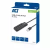 ACT AC6320 USB-keskitin USB 3.2 Gen 1 (3.1 Gen 1) Type-A 5000 Mbit/s musta