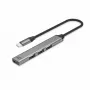 USB-keskitin ACT AC6425 Type-C 5000 Mbit/s alumiini harmaa