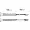 USB-keskitin ACT AC6425 Type-C 5000 Mbit/s alumiini harmaa