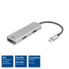 ACT USB-C 4K -multiport-sovitin 2 HDMI-näytölle, USB-A-dataliitäntä