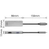 ACT USB-C 4K -multiport-sovitin 2 HDMI-näytölle, USB-A-dataliitäntä