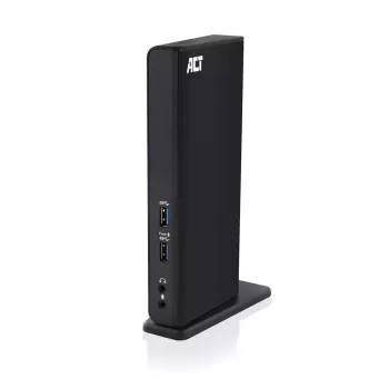 ACT universaali USB-C- tai USB-A-telakointiasema, 2 HDMI-näytölle, DisplayLink