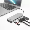 ACT USB-C-keskitin 3.0, 3x USB-A, kortinlukija, PD-läpivienti