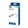 USB-C-keskitin ACT AC7055 3x USB-A Gigabit Ethernet