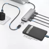 ACT AC7072 USB 3.2 Gen 1 Type-C -keskitin 5000 Mbit/s musta harmaa