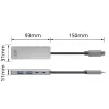 ACT AC7072 USB 3.2 Gen 1 Type-C -keskitin 5000 Mbit/s musta harmaa