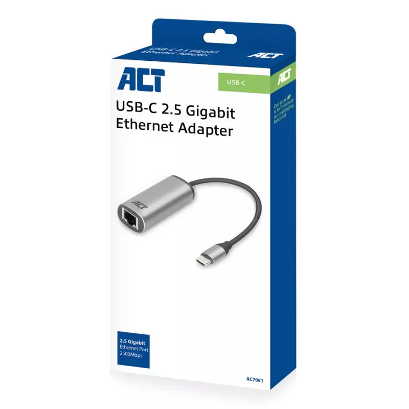 USB-keskitin ACT AC7081 Type-C 2500 Mbit/s alumiini