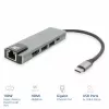 ACT USB-C 4K -telakointiasema 1 HDMI-näytölle, Ethernet, USB-A, PD-läpivienti