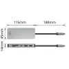 ACT USB-C 4K -telakointiasema 1 HDMI-näytölle, Ethernet, USB-C, USB-A, kortinlukija ja PD-läpivienti