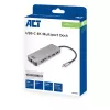 ACT USB-C 4K -telakointiasema 1 HDMI-näytölle, Ethernet, USB-C, USB-A, kortinlukija ja PD-läpivienti