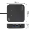 ACT universaali USB-C-telakointiasema 4K, 2 HDMI/DisplayPort-näytölle, DisplayLink, kompakti muotoilu