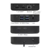 ACT universaali USB-C-telakointiasema 4K, 2 HDMI/DisplayPort-näytölle, DisplayLink, kompakti muotoilu