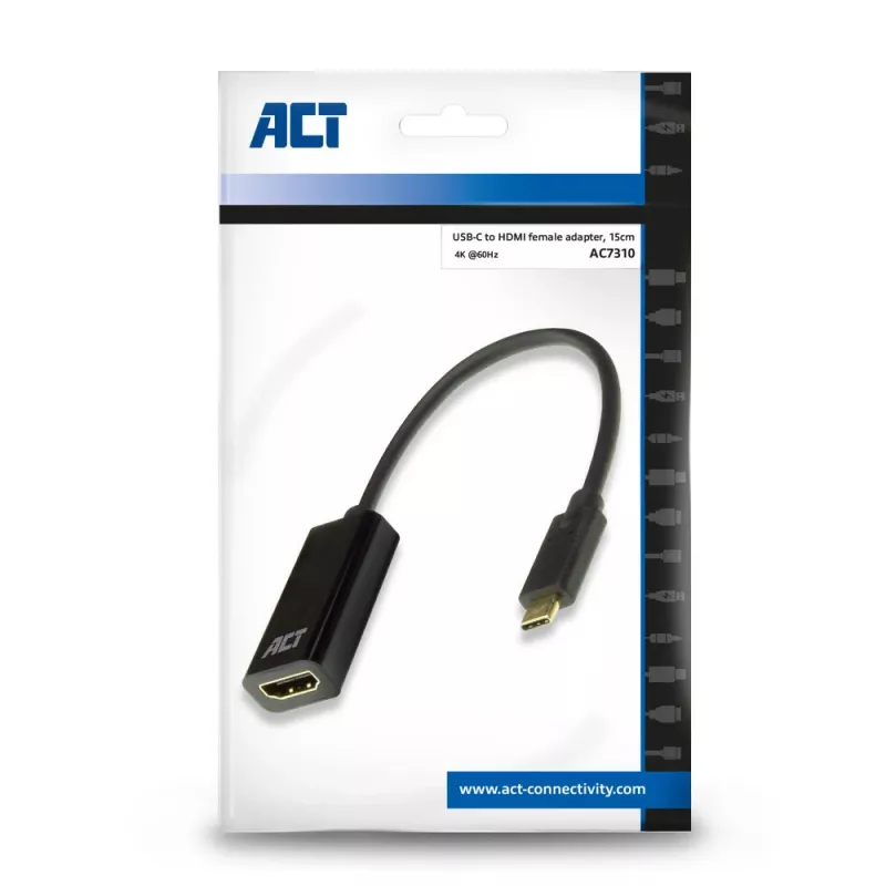 ACT USB-C-HDMI-sovitin AC7310 0,15 m USB Type-C HDMI Type-A